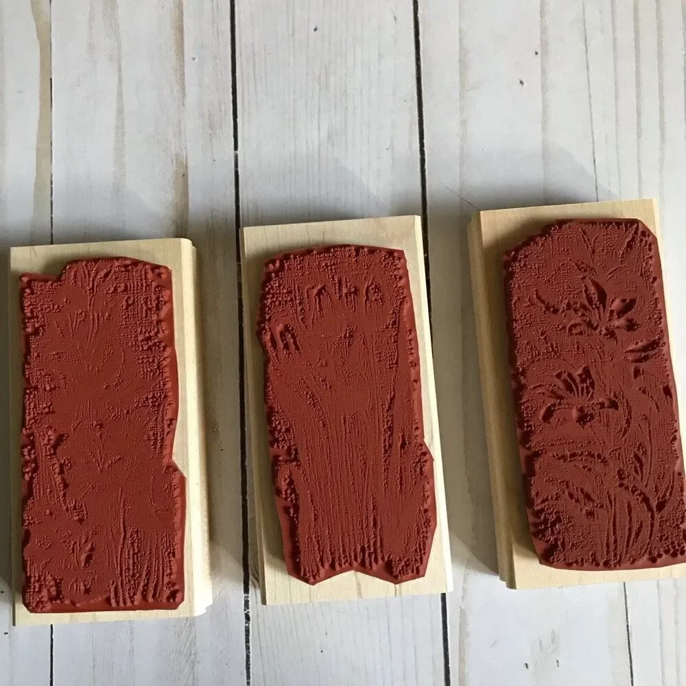 Stampin up Early Spring wood mounted rubber stamps set of 3 Large Tulips flowers
